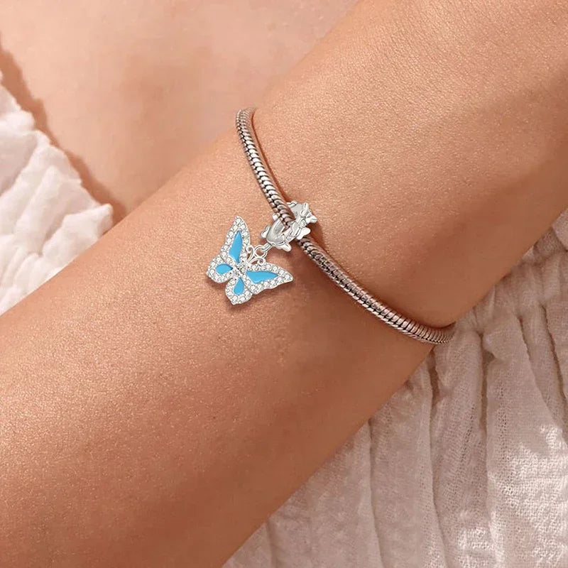925 Sterling Silver Panda  Butterfly Kapibala Octopus Charms Beads Fit Original Pan Bracelet Bangle High Quality DIY Jewelry