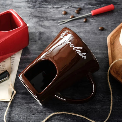 Home Double-Layer Heat-Resistant Ceramic Cup – Universal, Anti-Scald Design, Ideal for Coffee & Beverages