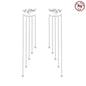 925 pure silver Purple Star Shining 1 pair of 2-wear fringed stud earrings, elegant and high-quality women's earrings, suitable
