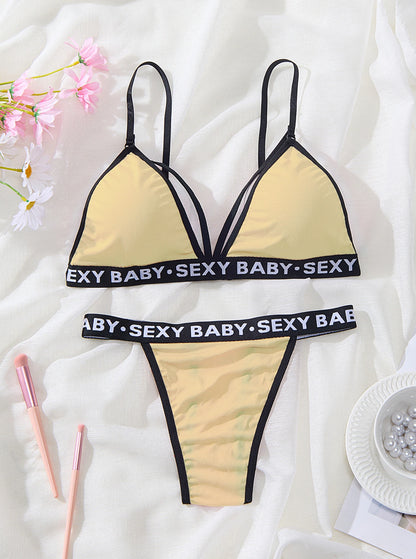 Women's Sexy Lingerie Set - Unpadded & Solid Color Collection