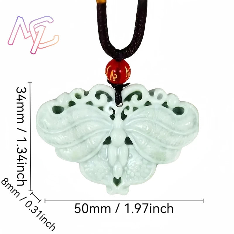 Light Green Natural Jade Flower Heart Pendant Necklace Real Jewellery Carved Gemstone Fashion Charm Amulet Gifts for Women Men