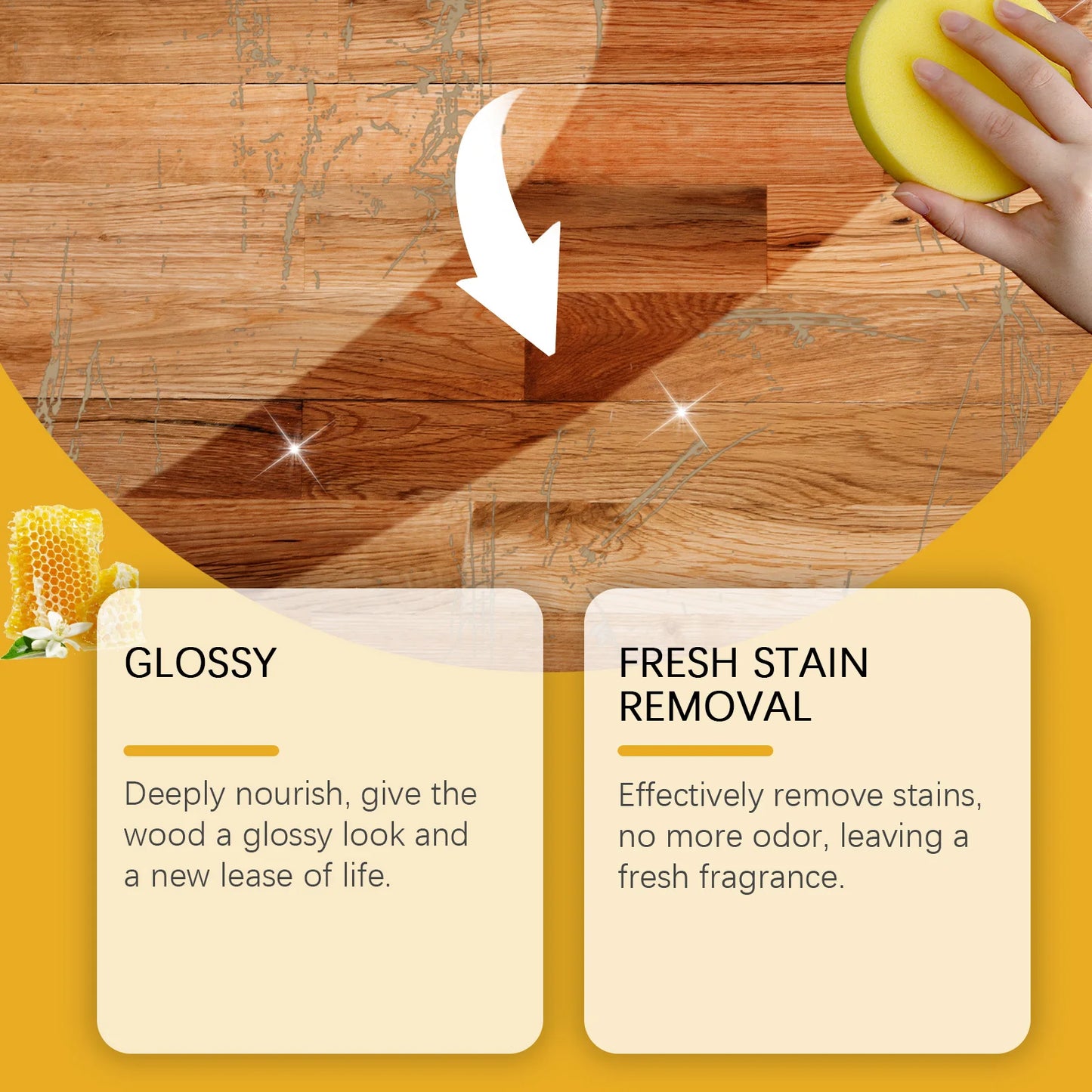 Jakehoe Beeswax Wood Polishing Spray Anti-cracked Nourishing Restoring Gloss Fresh Scent Maintainence Furniture Spray