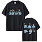 Movie KPop Demon Hunters Rumi Mira Zoey Saja Boys Derpy Tiger Double Sided Print T-shirt