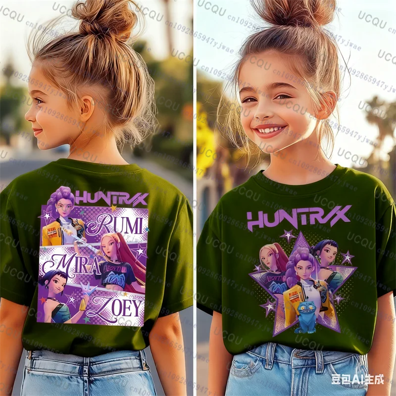 Kpop Demon Hunters Parent Child Short Sleeve Cute Kpop Demon Hunters Tee
