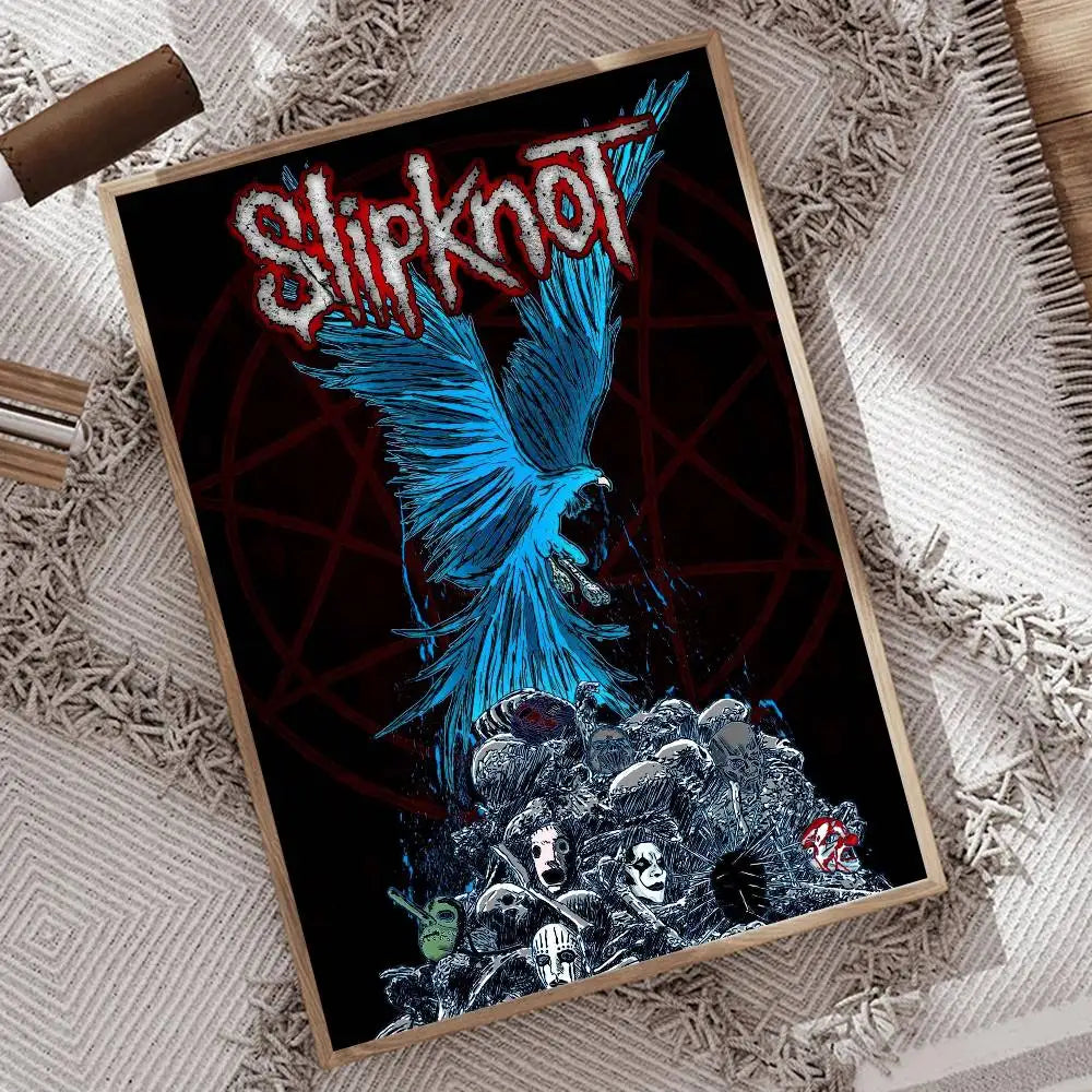 1pc Rock Band S-Slipknot L-Live At Msg Poster Print For Bedroom Living Room Home Decor Painting Wall Art HD Picture Mural