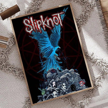 1pc Rock Band S-Slipknot L-Live At Msg Poster Print For Bedroom Living Room Home Decor Painting Wall Art HD Picture Mural
