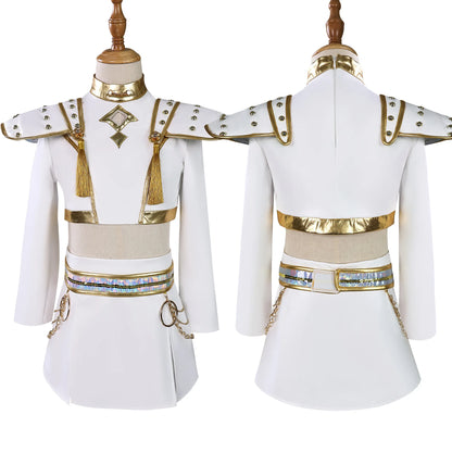 Kids Rumi Cosplay Costume Kpop Demons Children Disguise Halloween Carnival Party Clothing