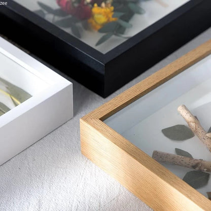 DIY 3D Dried Flower Photo Frames Specimen Stand for Home Decor Desktop Ornment Decoração Para Sala Clear Photo Frame Mini Frame