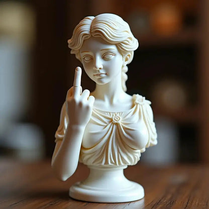 Funny Middle Finger Venus Statue Funny Goddess Statue 3d Resin Office Home Cultural Decoration Design Unique Ornaments Craft