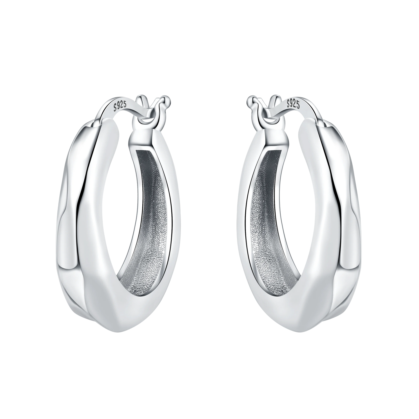 CYMYSS 2025 New 925 Sterling Silver Classic Hollow-out Versatile Hoop Earrings for Women Fine Jewelry Ideal Birthday Party Gifts