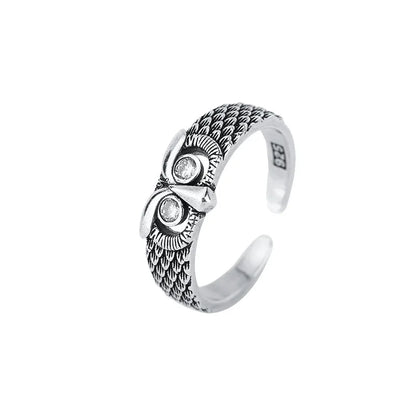 925 Sterling Silver Owl Zircon Woman Rings Wedding Fine Jewelry Best Sellers 2022 Products  GaaBou Jewellery