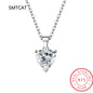 Natural Garnet Citrine Blue Topaz Green Emerald Ruby 925 Sterling Silver Heart Pendant Necklace Colorful Gemstone Jewelry