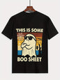 white little ghost letter interesting printed pattern T-shirt