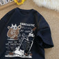Cartoon Cat Group Printed T-Shirt