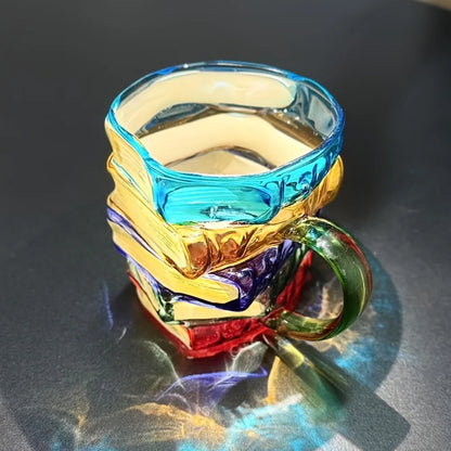 3D Painted Book Mug Wear Resist Unique Handmade Drink Cup Multi-Purpose Novelty Water Mug for Beer Wine Juice Tea Coffee