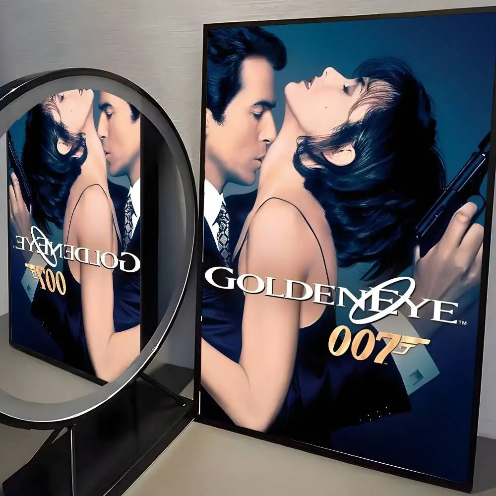 J-James Bond 007 Poster HD Art Sticky Wall Waterproof Home Living Room Bedroom Aesthetic Decoration