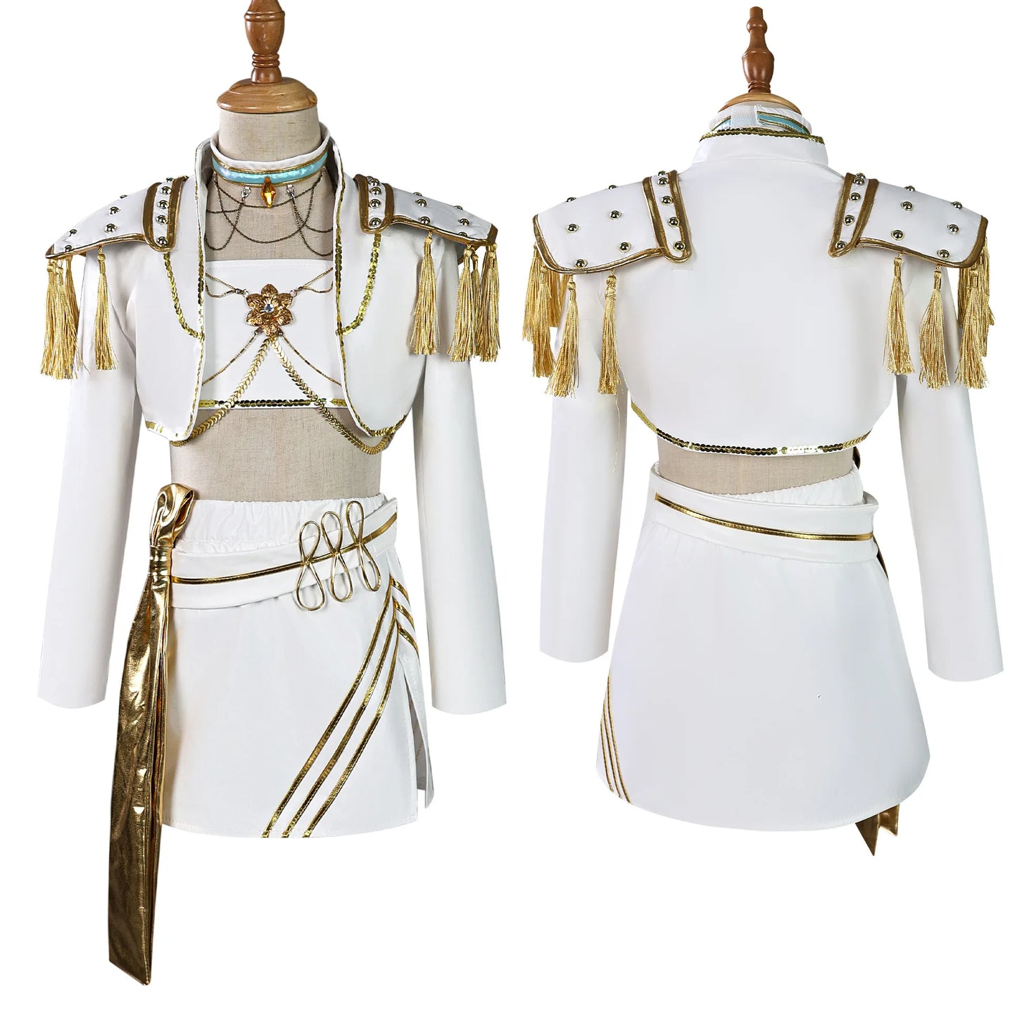 Kids Rumi Cosplay Costume Kpop Demons Children Disguise Halloween Carnival Party Clothing