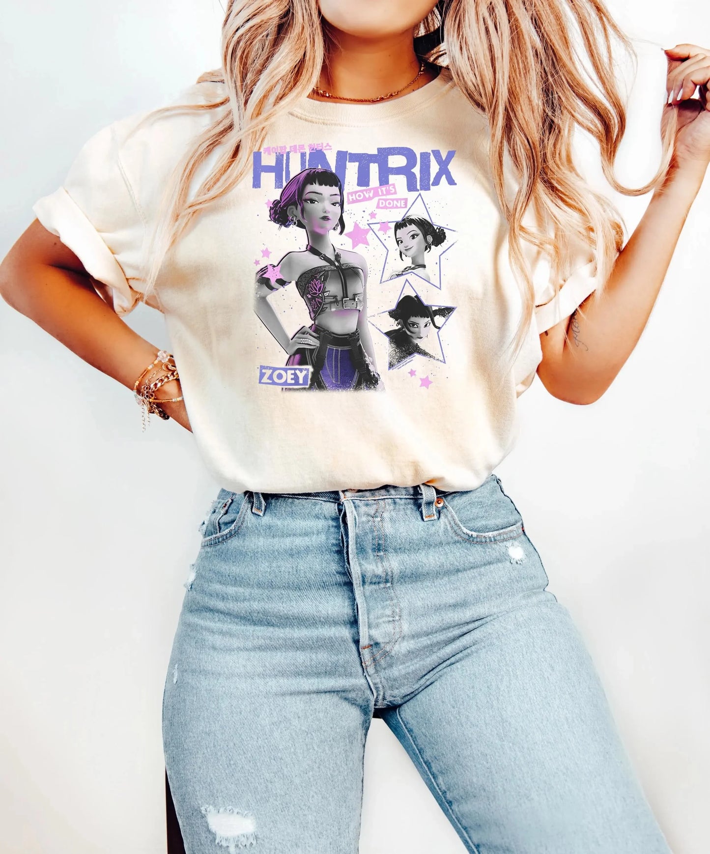 Demon Hunters Shirt Huntrix Girls T Shirt Mira Rumi Joey Shirt Demon Hunters Tee Gift for Kpop Fan Kpop Movie Shirt