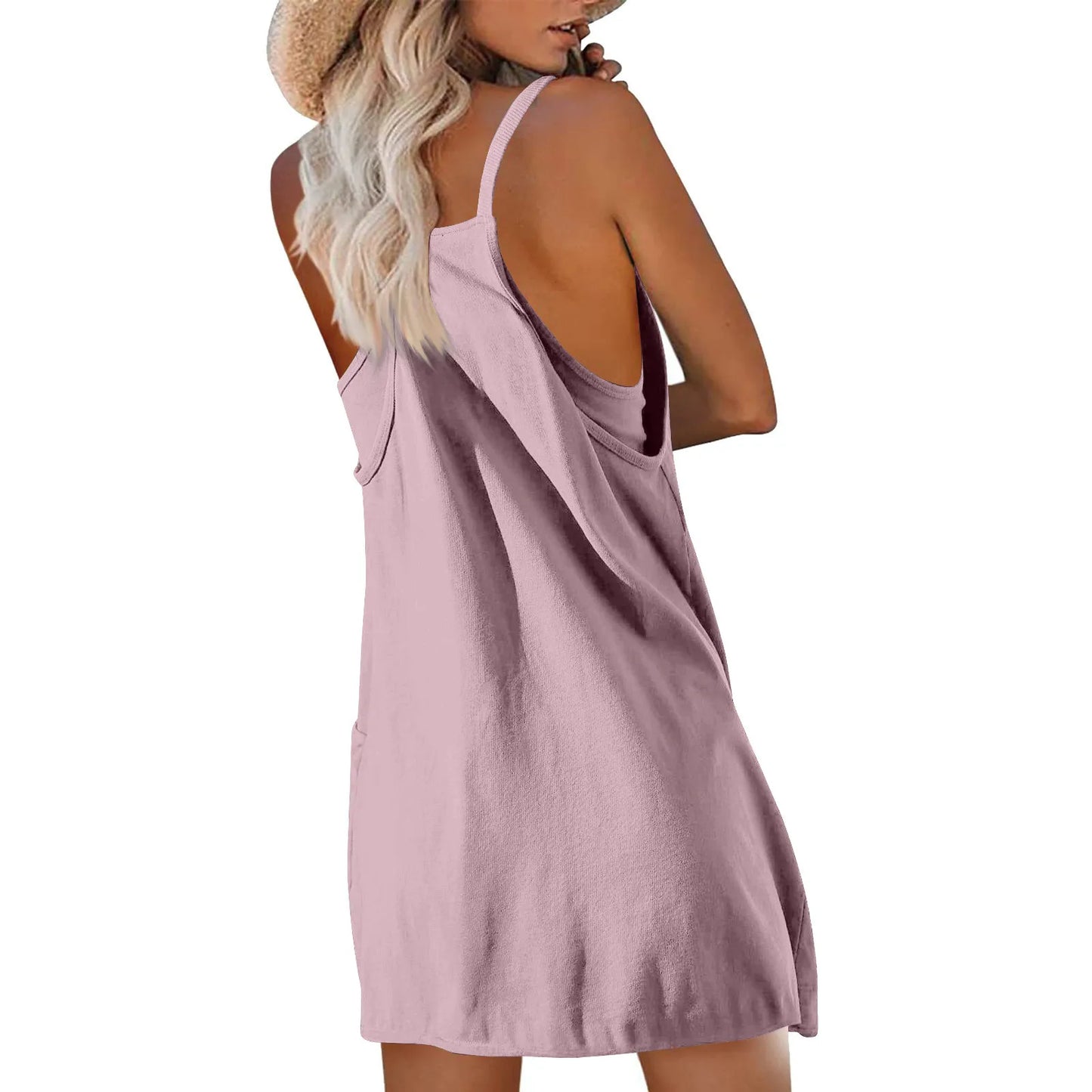 Sport Mini Dress For Women Summer Sleeveless Dress Casual Short Sundress