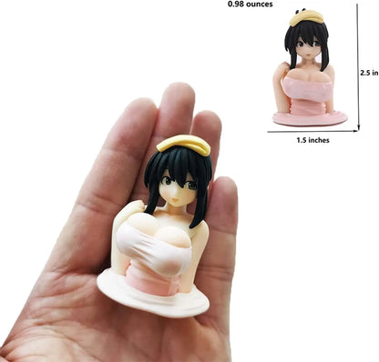 2023 Kawaii Shaking Chest Ornaments Cute Shake Girl Car Dashboard Decorations Anime Beautiful Girl Car Ornament Q-Version Toy