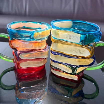 3D Painted Book Mug Wear Resist Creative Book-Shaped Drinkware Multi-Purpose Novelty Water Mug for Beer Wine Juice Tea Coffee