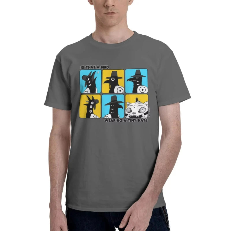 Is That A Bird Wearing A Tiny Hat T Shirt Adult Kpop Demon Hunters Streetwear Cotton T-Shirts Summer O-Neck Tee Shirt Print Tops