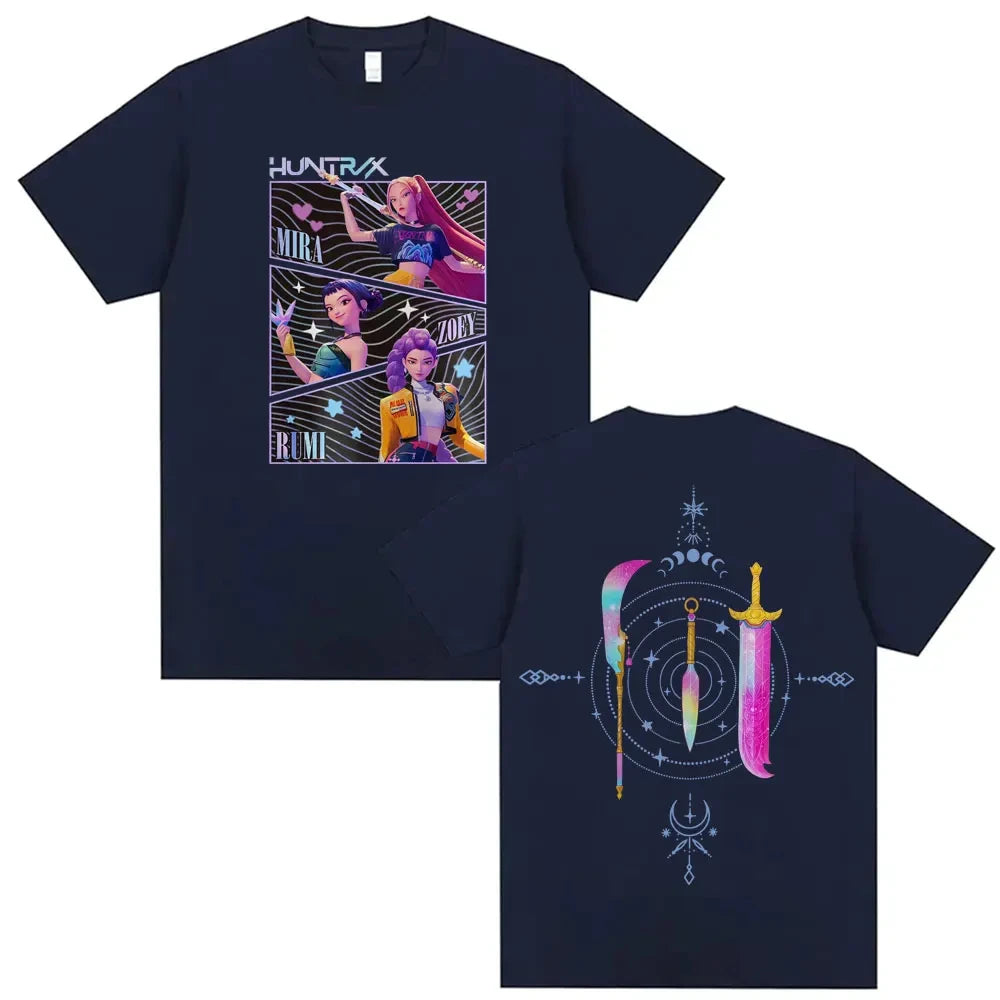 Hot Sale Kpop Demon Hunters Merch T Shirt Men Women Clothing Harajuku Fashion Aesthetic T Shirts Casual 100_ Cotton T-shirt Tops