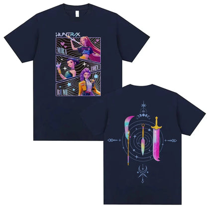 Hot Sale Kpop Demon Hunters Merch T Shirt Men Women Clothing Harajuku Fashion Aesthetic T Shirts Casual 100_ Cotton T-shirt Tops