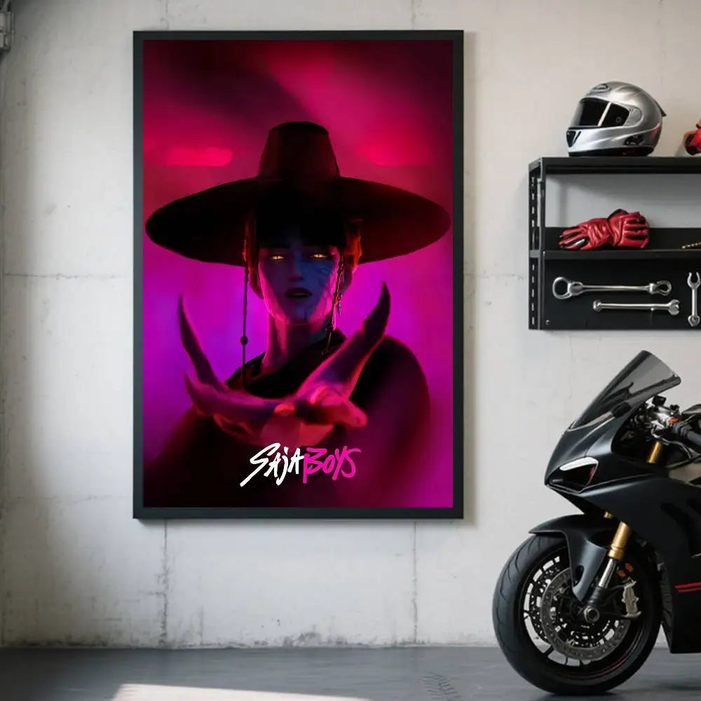1PC Movie KPop Demon Hunters  Poster Sticky Decorative poster print painting wall art modern stylish Coffee House decor