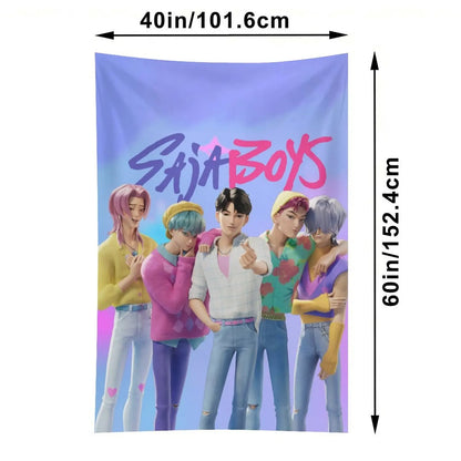 Huntrix KPop Demon Hunters Tapestry Wall Decor, 40''x60''