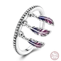 New 925 Sterling Silver Open Ring Hollow Rose Infinite Love Simple Ring Women Wedding Engagement Party Jewelry Gift