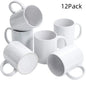 HTVRONT 6 Pack 11 OZ Sublimation Mugs Blank Set Classic Drinking Cups with Handles for Latte DIY Mug Gift for Sublimation Paper