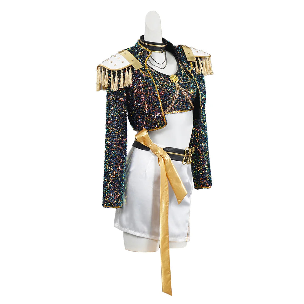 Children Zoey Mira Rumi Demon Hunters Cosplay Costume Kid Girls Disguise Halloween K-POP Group Idol