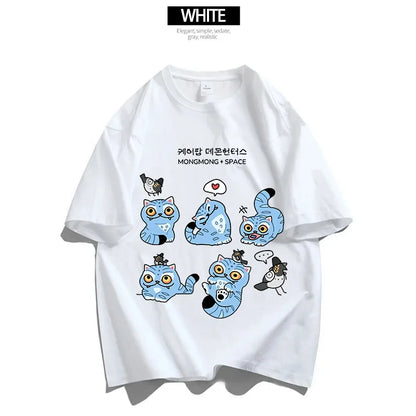 Cartoon Anime Film Kpop Demon Hunters Print T-shirt for Men Women Adult Clothes Summer Cotton Outdoor Wear Hip Hop Fashion Tops