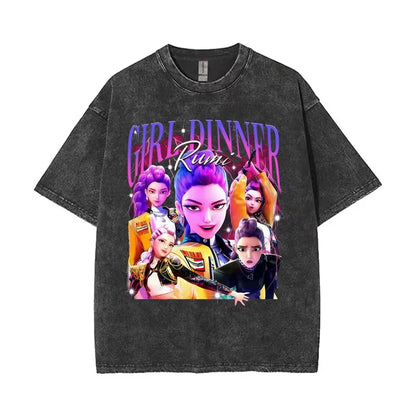 Huntrix Kpop Demon Hunter Washed T-Shirt