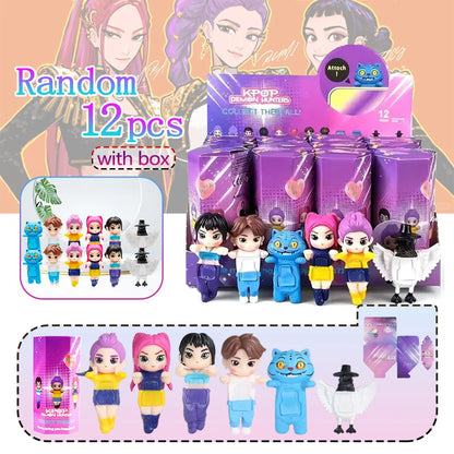 KPop Demon Hunters Standing Up Ornament Acrylic Superstar Desktop Stand Decor Anime Figures Craft Creative Gifts for Fan Lover