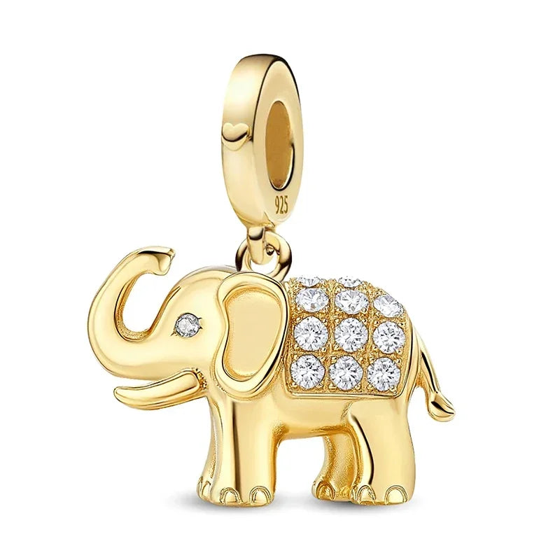 925 Sterling Silver Panda  Butterfly Kapibala Octopus Charms Beads Fit Original Pan Bracelet Bangle High Quality DIY Jewelry