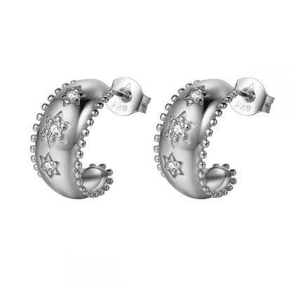 JINFU Gold Plated Earrings Set For Women Boho Style CZ Zircon Women's Clip Stud Dangle Hoop Earrings 2022 Jewelry Wholesale