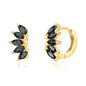 Luxury 925 Sterling Silver Ear Needle Flower Colorful Crystal Gold Earring For Women Hoop Earrings Trend Jewelry  Accessories
