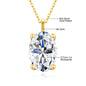 Oval Cut Moissanite Diamond Pendant 14K Gold for Women 2CT 3CT D VVS1 100% Au585 Necklaces for Anniversary Gifts Classic Jewelry