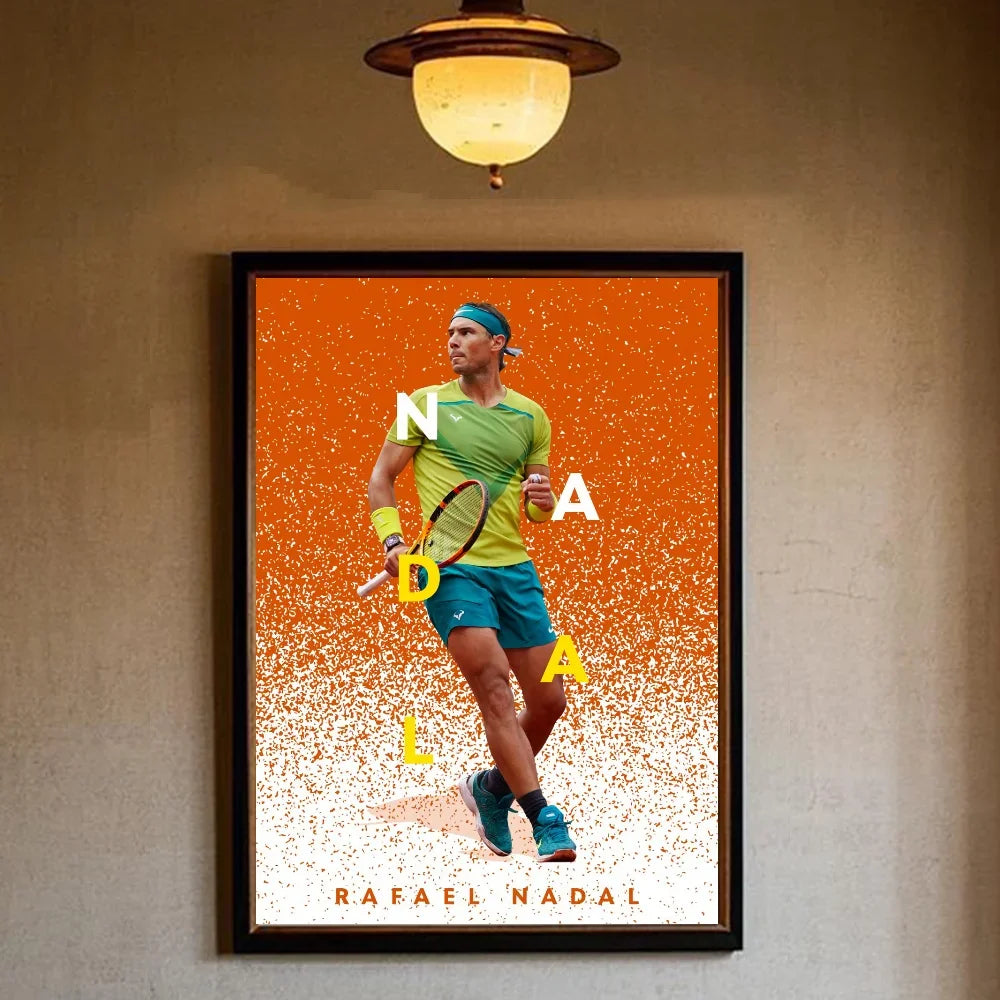 Tennis R-Rafael N-Nadal Poster HD Art Sticky Wall Waterproof Home Living Room Bedroom Bar Aesthetic Decoration