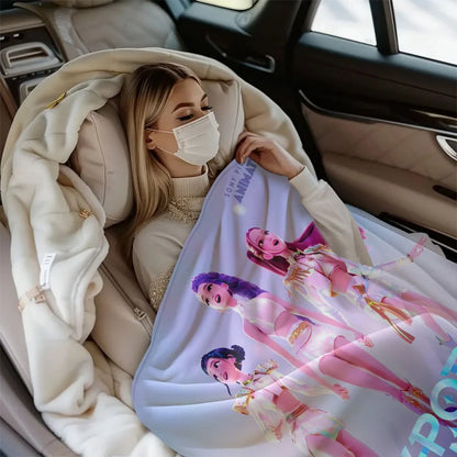 K-Pop Demon Hunters Blanket Hot Anime Flannel Blanket