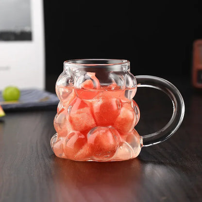 High Borosilicate Glass Coffee Cup Transparent Milk Mug Heat Resistant Breakfast Oatmeal Cup Party Juice Tea Cups