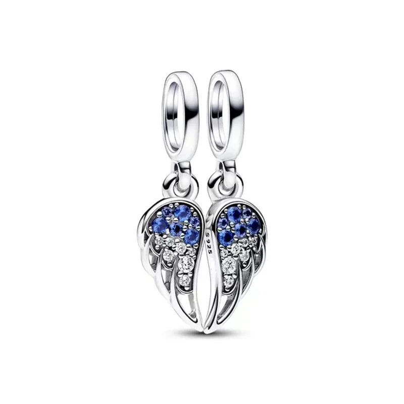 New 925 Silver Eye Palm Skull Wings Sun Pendants Charms Beads Fit Original Bracelet Accessories DIY Jewelry For Women