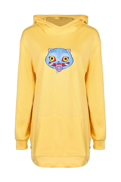 HUNTRX Zoey Cosplay Yellow Hoodies Long Coat Costume Cartoon Demon Hunter of KPop Disguise Casual Cute Sweater Wig Set Halloween