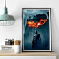 1PC B-Batman Poster Self-adhesive Art Waterproof Paper Sticker Coffee House Bar Room Wall Decor