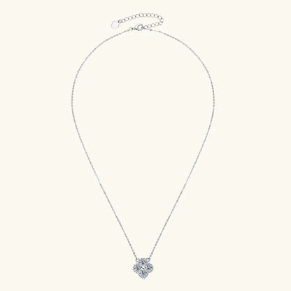 Lnkry 3mm 0.1ct Moissanite Necklace Certified 925 Sterling Silver Lucky Clover Flower Pendant Necklace For Women 2025 Jewely