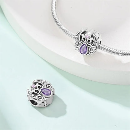 Hot Sale 925 Silver Retro Heart Shape Lotus Angel Charm Beads Fit Pandach Original DIY Bracelets Birthday Gifts Fine Jewelry