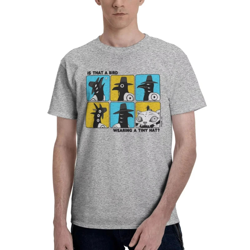 Is That A Bird Wearing A Tiny Hat T Shirt Adult Kpop Demon Hunters Streetwear Cotton T-Shirts Summer O-Neck Tee Shirt Print Tops