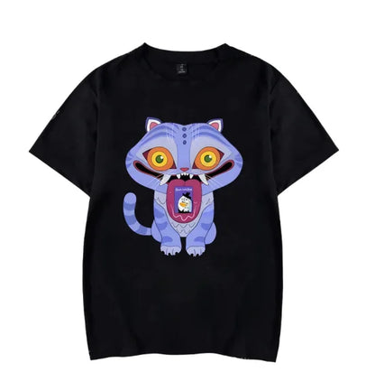 Huntrix Crouching Tiger Kpop Demon Hunters T Shirt Summer Y2K T-Shirts Cotton Leisure Tshirt for Men Short-Sleeve Simple Tees